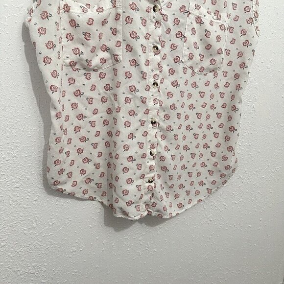 Jachs Girlfriend Womens Top Floral Print Button Front Collared Size XXL Casual - Picture 5 of 9